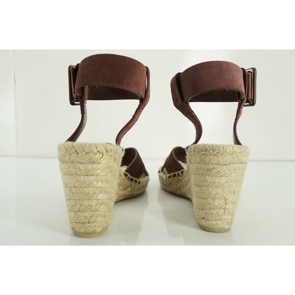 Vince Stefania Suede Platform Wedge Espadrille Sandal SZ 10 New Cross Strap $295 - Picture 8 of 12